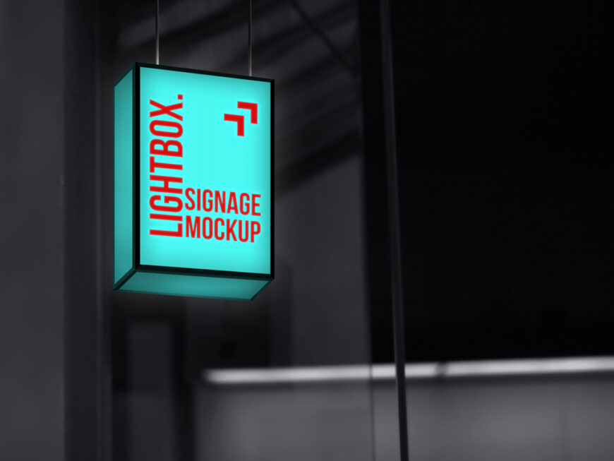 Download Signage Lightbox Mockup | Mockup World