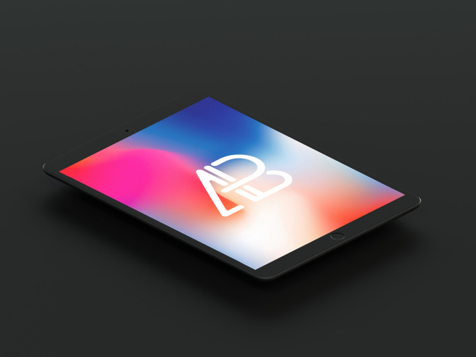 Floating Matte Black IPad Pro Mockup   Mockup World