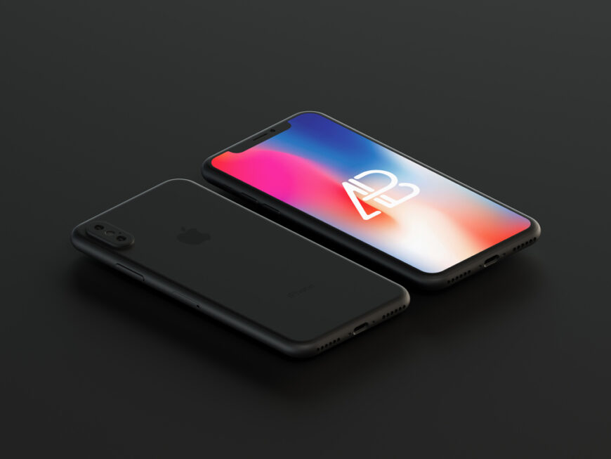 Download Floating Matte Black iPhone X Mockup | Mockup World