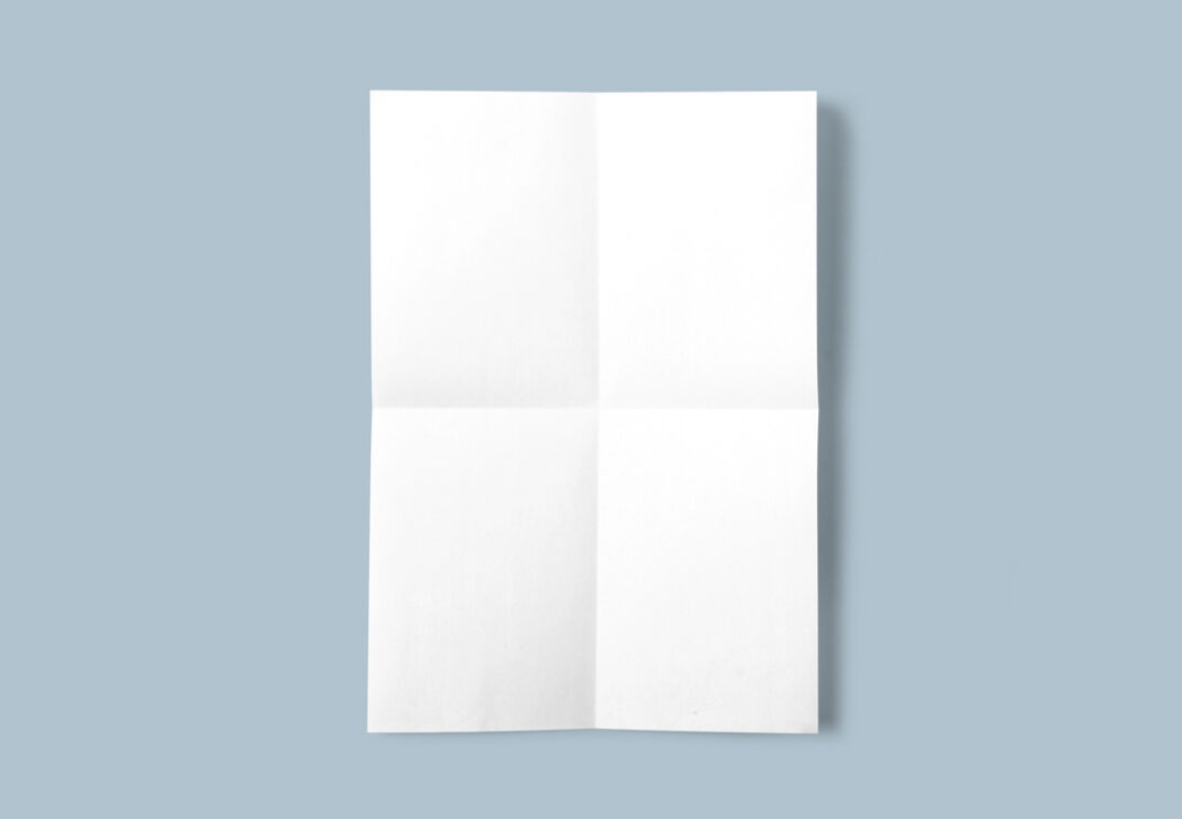 Download Paper with Fold Lines Mockup | Mockup World