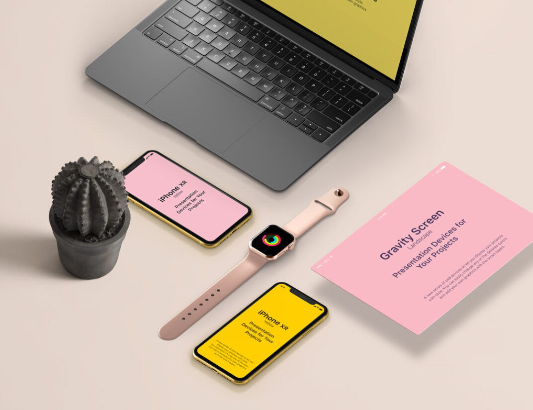 UI Showcase With Apple Devices Mockup   Mockup World