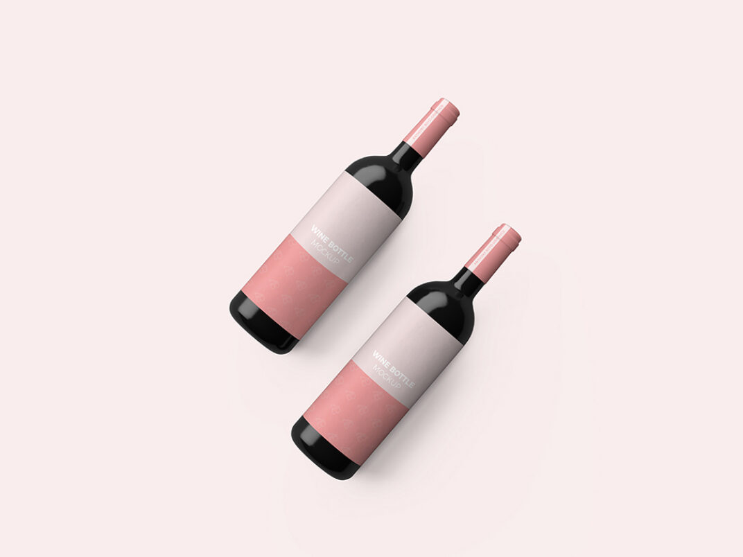 Download Red Wine Bottles Mockup | Mockup World