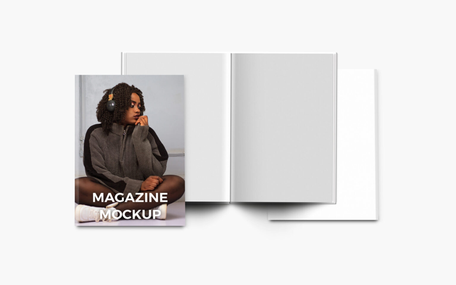 Opened and closed Magazine Mockup - Mockup World