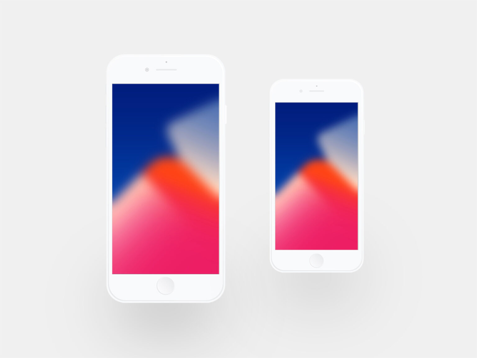 Flat iPhone 8 Mockups - Mockup World