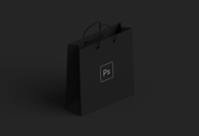 Download Black Paper Shopping Bag Mockup | Mockup World