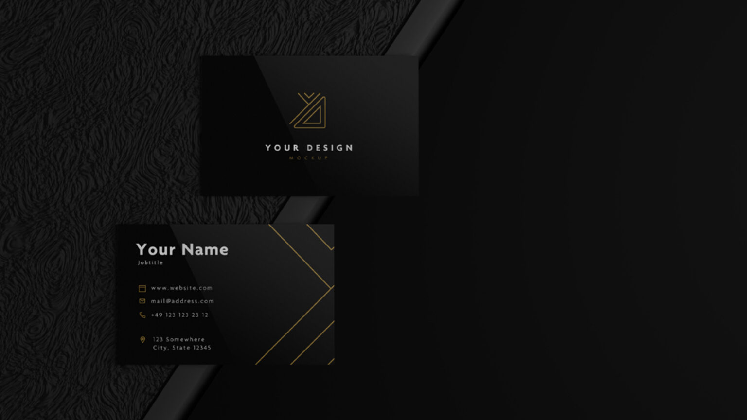 Big Black Business Card Mockup Bundle Mockup World