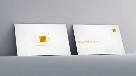 Huge white and gold Business Cards Bundle - Mockup World