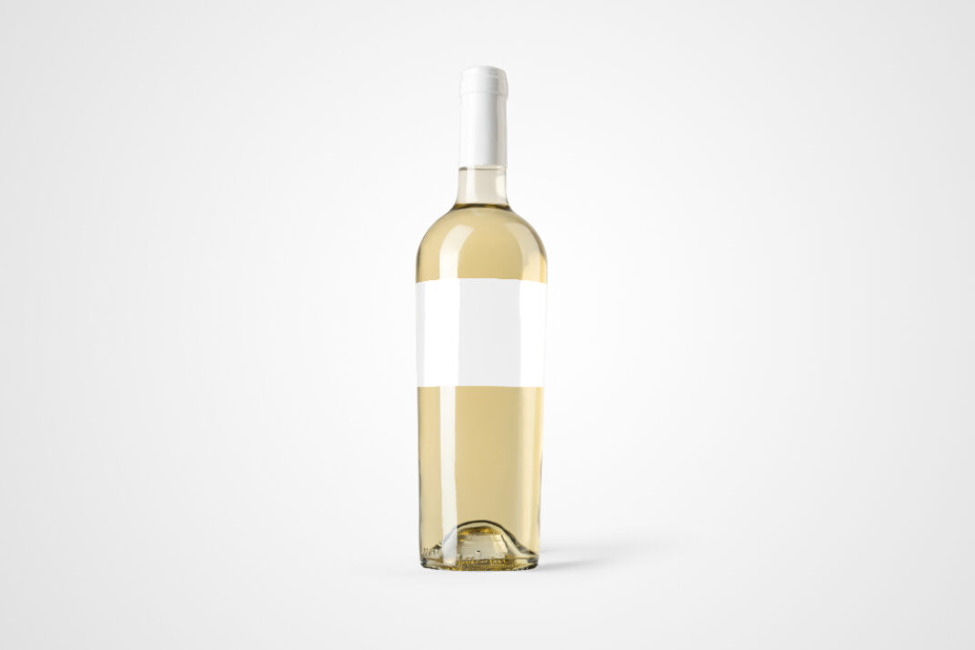 Download White Wine Bottle with Label Mockup | Mockup World