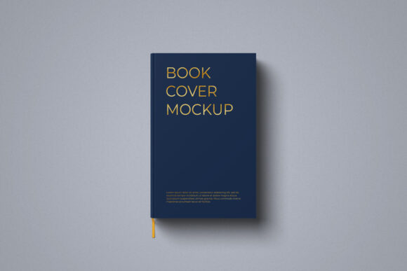 Hardcover Book with Bookmark Mockup - Mockup World