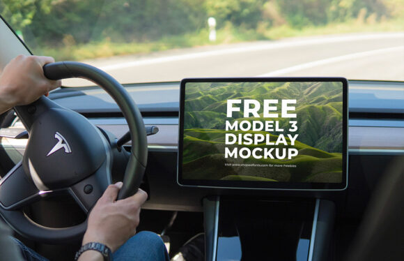 Download Tesla Model 3 Display Mockups | Mockup World