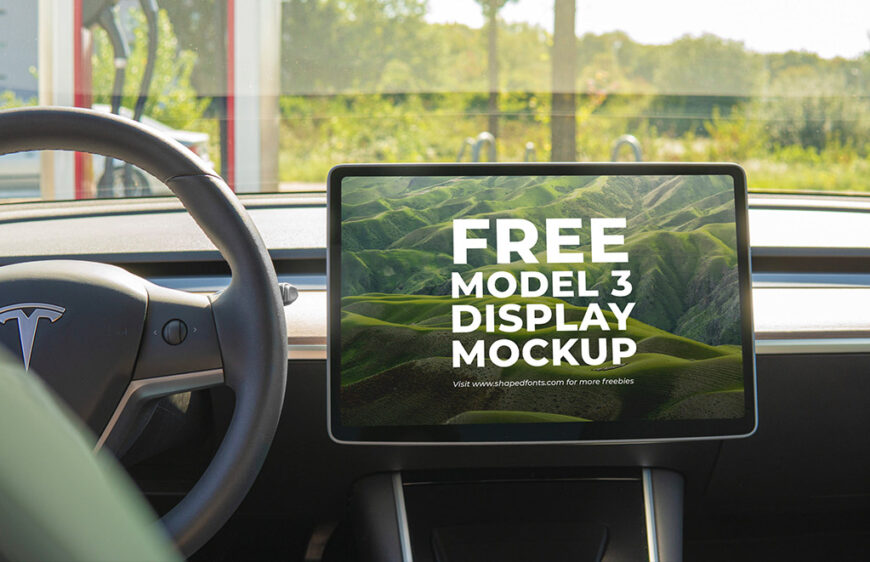 Download Tesla Model 3 Display Mockups | Mockup World