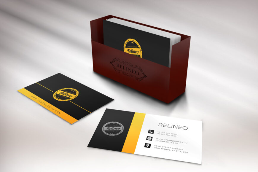Download Business Cards with Box Mockup | Mockup World