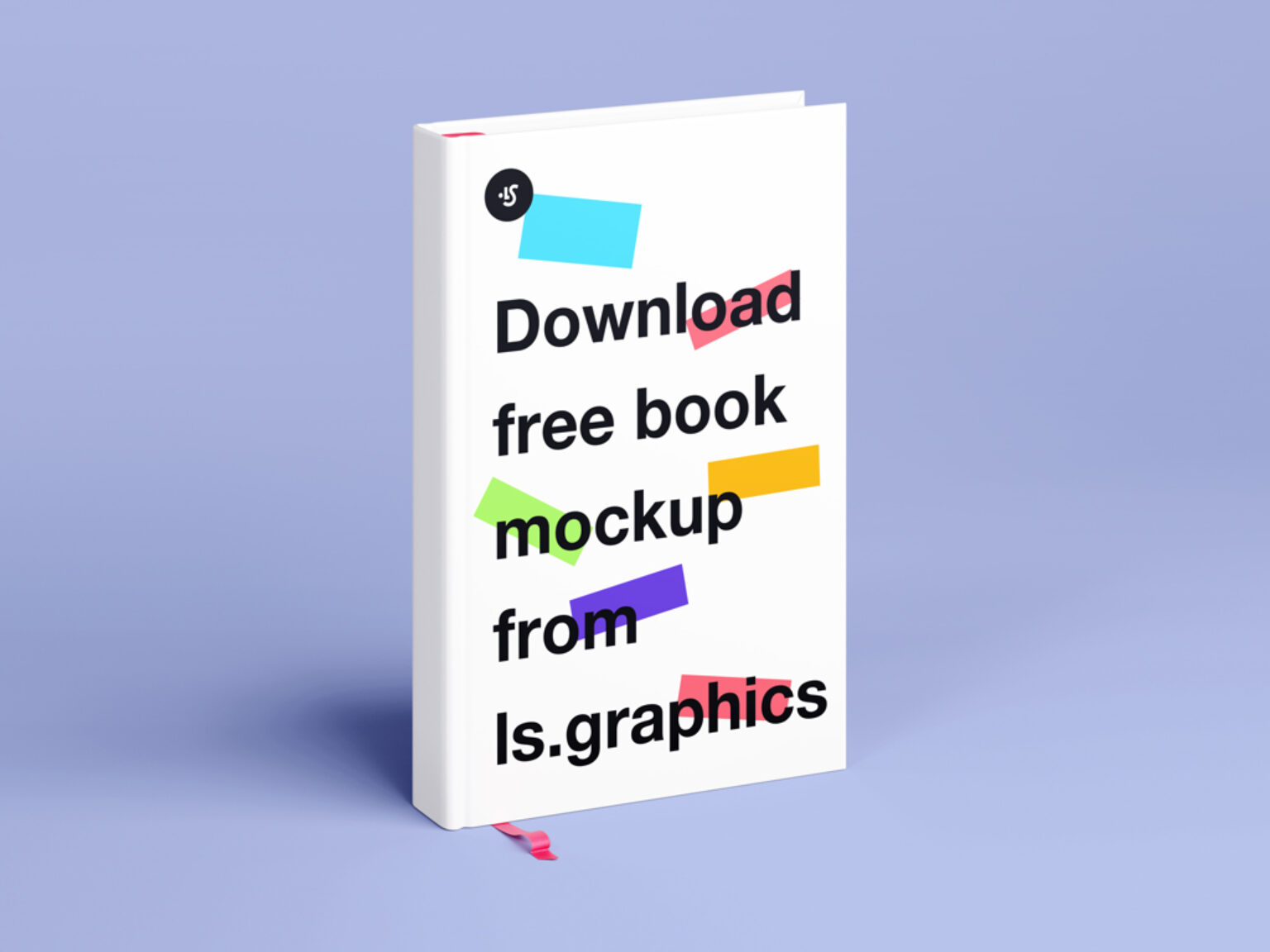 Standing Hardcover Book with Bookmark Mockup | Mockup World