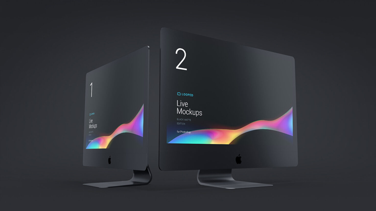 Huge Matte Black Apple Devices Mockup Bundle | Mockup World