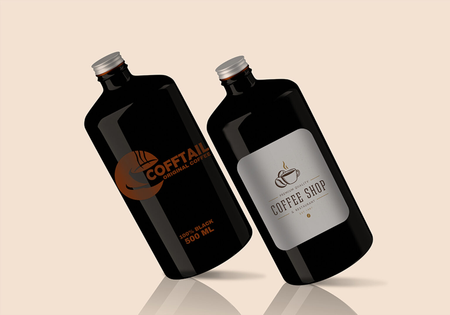 Download Big Coffee Bottle Mockup Set | Mockup World
