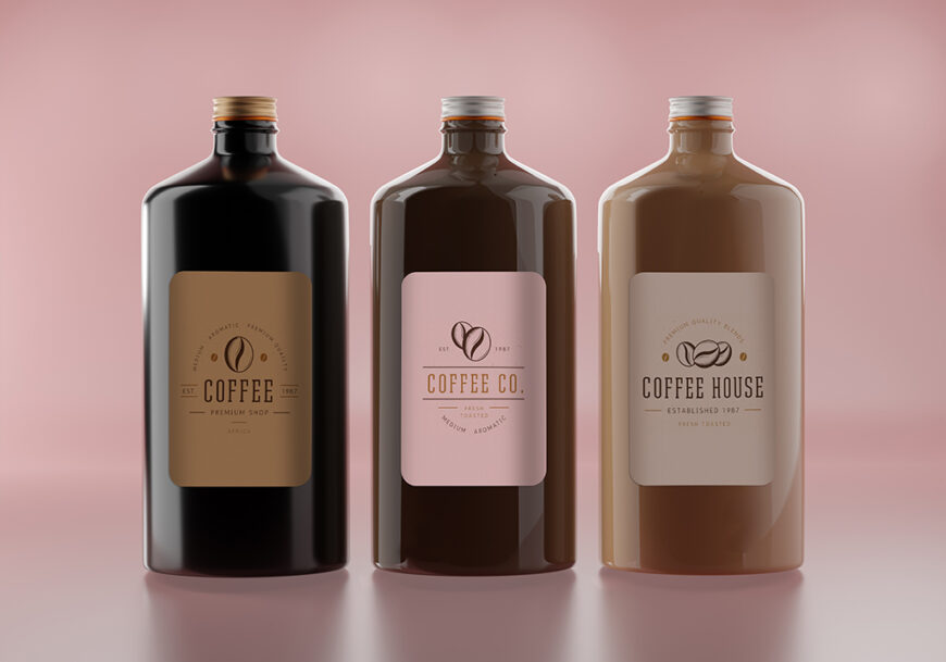 Download Big Coffee Bottle Mockup Set | Mockup World