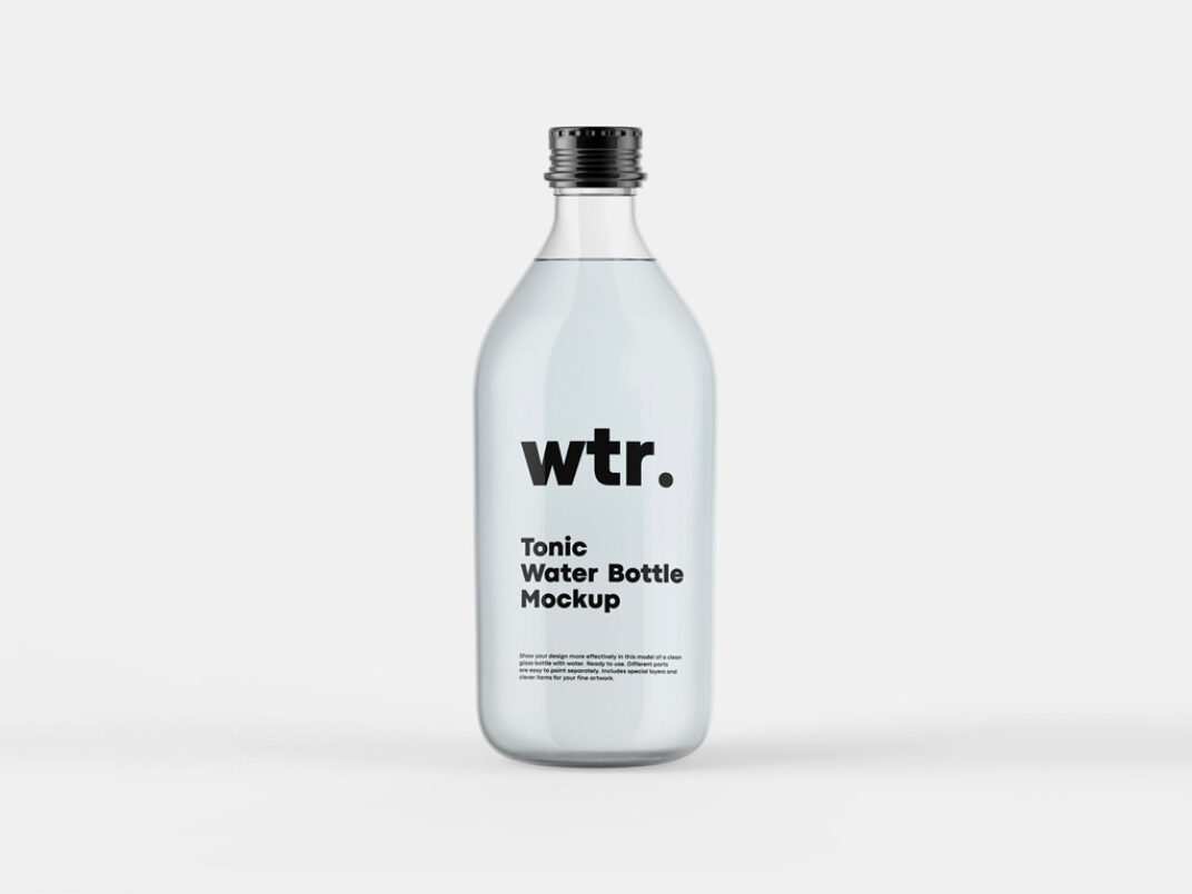 Tonic Water Bottle Mockup - Mockup World