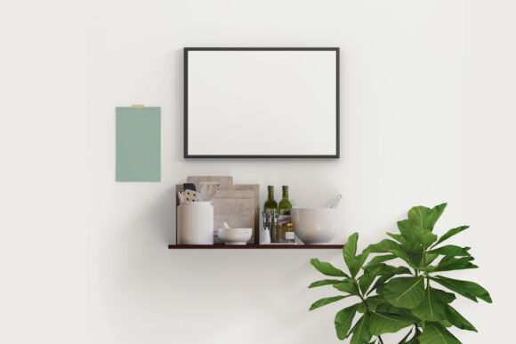 Download Picture Frame in Kitchen Mockup | Mockup World