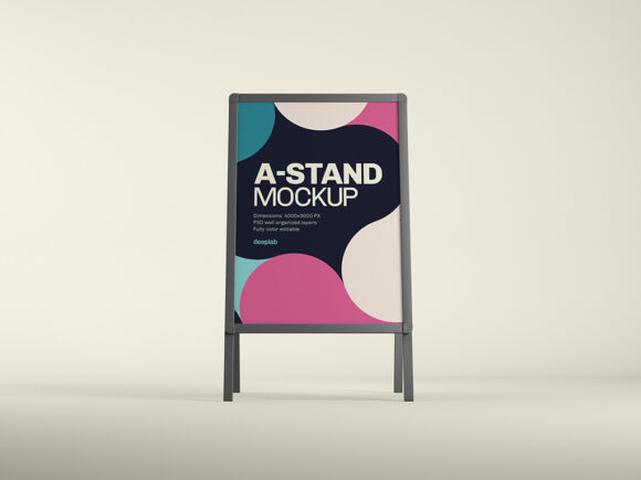 Advertising A-Stand Mockup Set - Mockup World