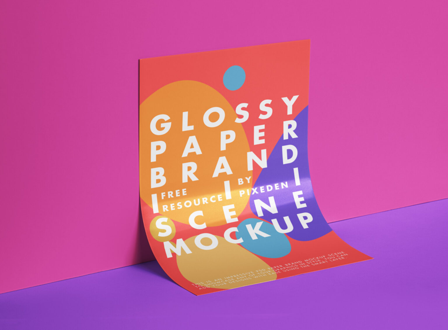 Glossy Flyer Presentation Mockup - Mockup World