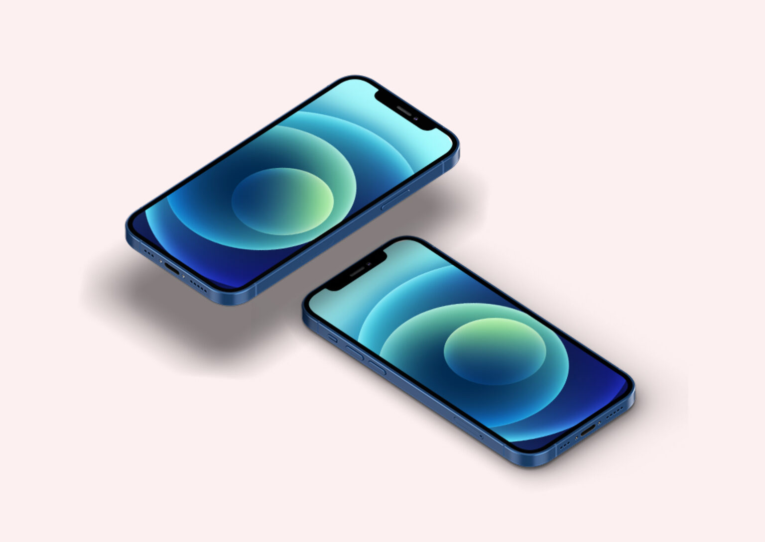 Isometric iPhone 12 Mockup - Mockup World