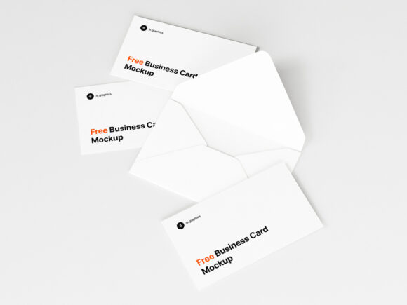 Envelope with Business Cards Mockup - Mockup World