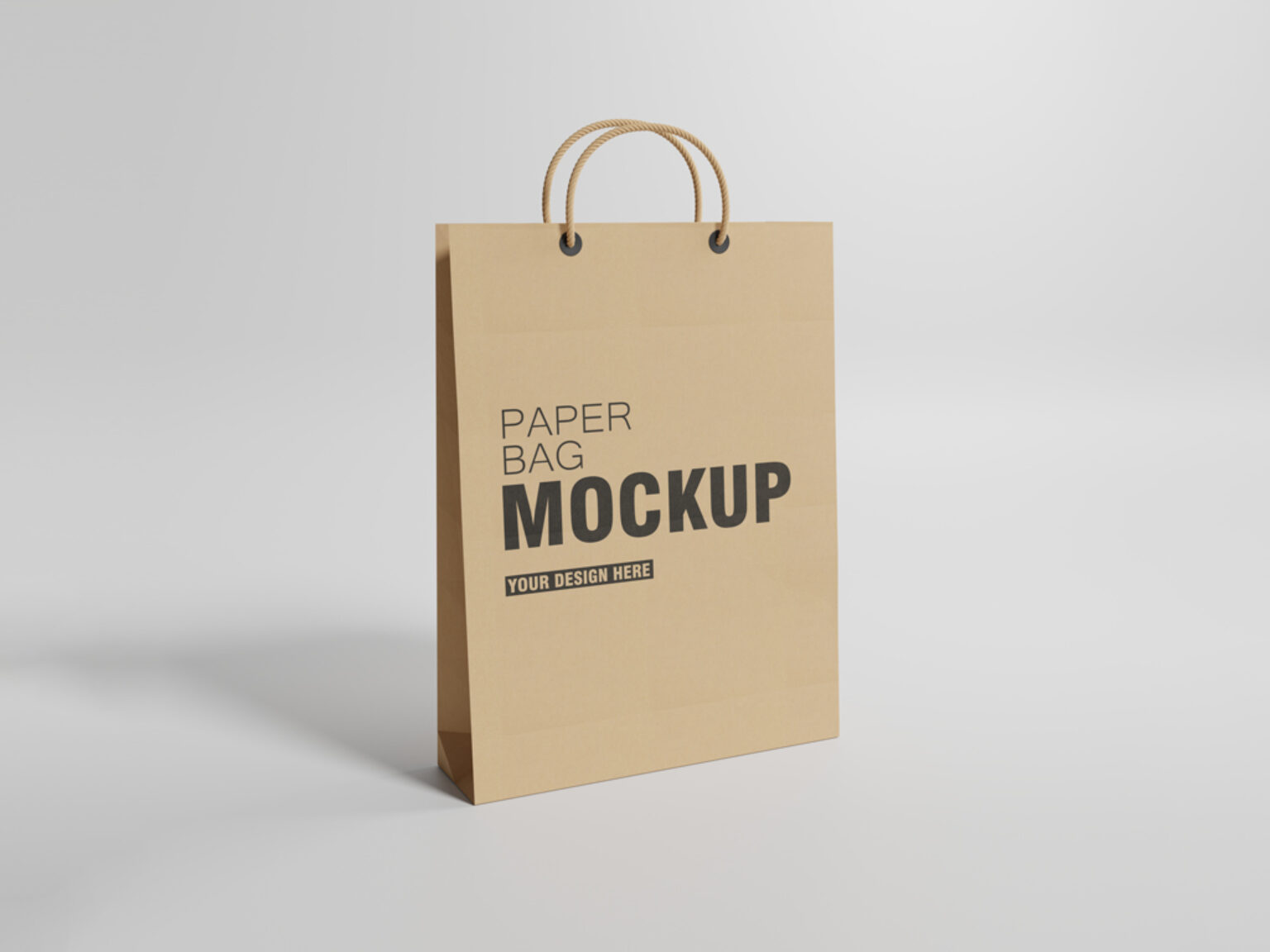 Brown Shopping Paper Bag Mockup - Mockup World