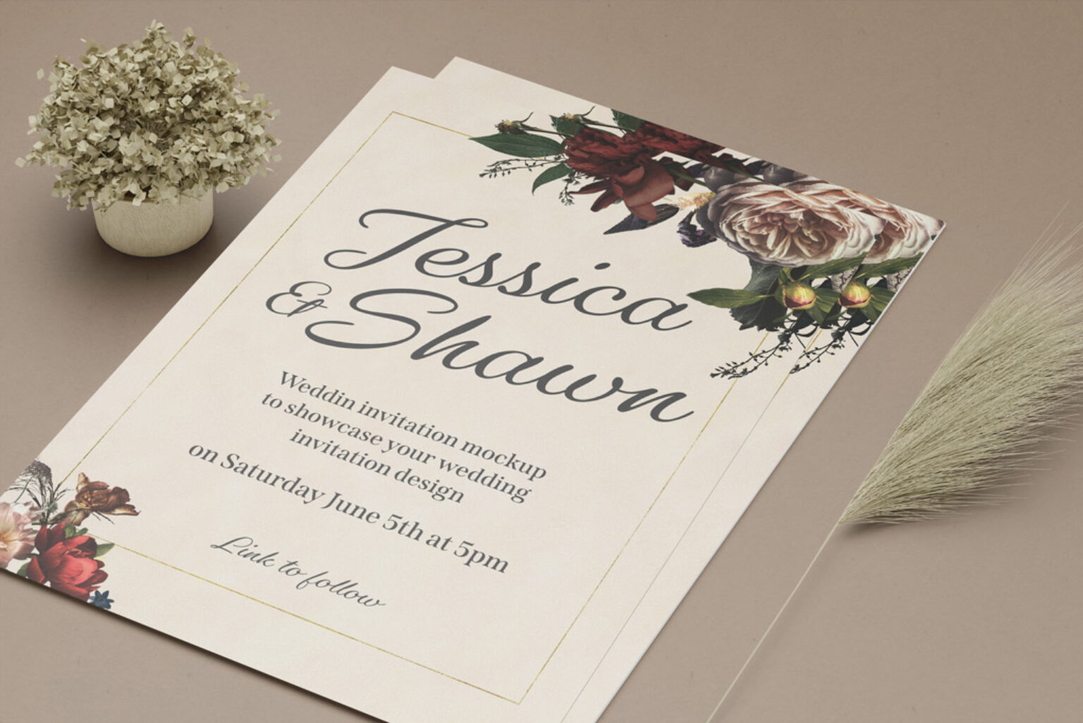 Invitation Letter Mockup   Mockup World