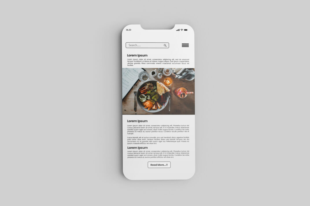 iPhone UI Screen Mockup - Mockup World