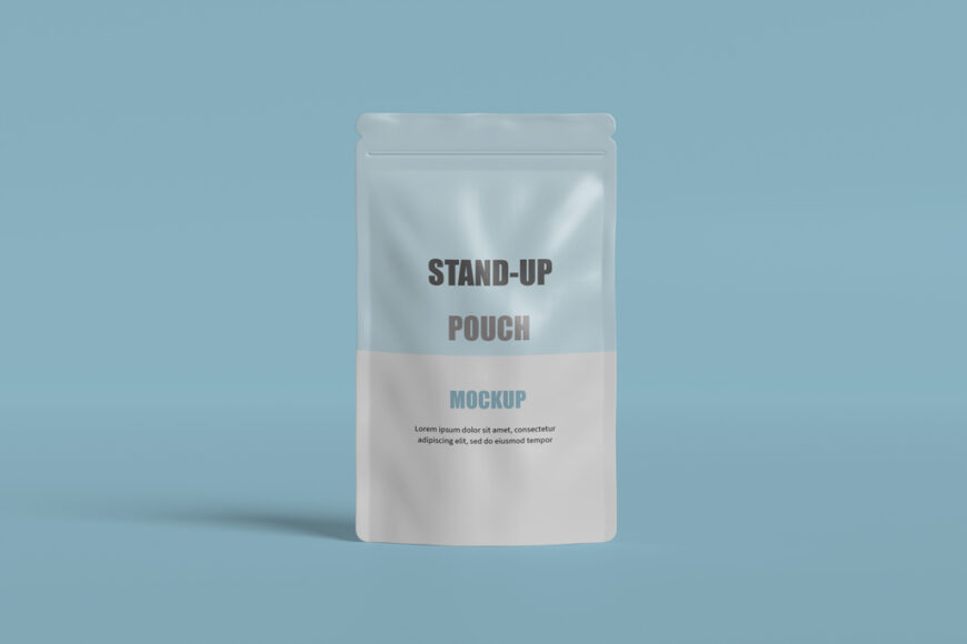 Пауч мокап. Matte Stand-up Pouch Mockup. Plastic Pouch Mockup. Tobacco Pouch Mockup.