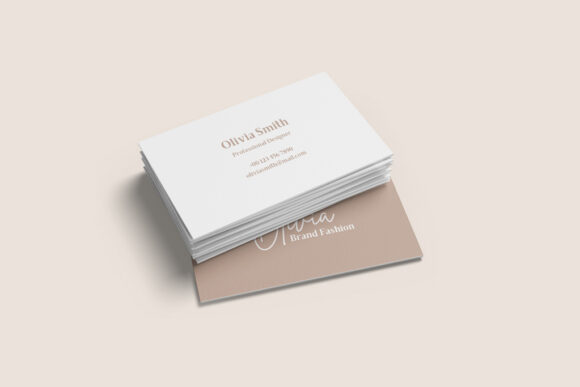 Stack of branded Business Cards Mockup - Mockup World