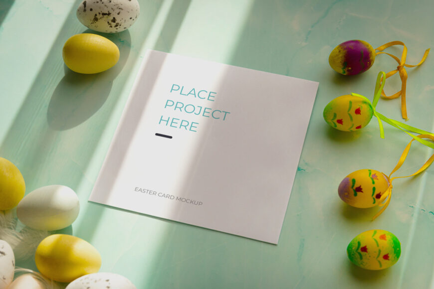 Easter Square Card Mockup