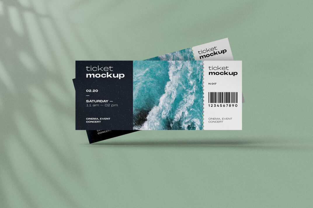 Paper Event Tickets Mockup   Mockup World