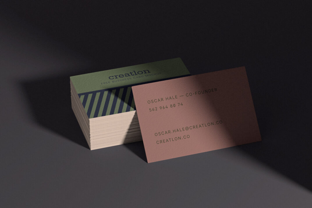 Textured Business Cards Mockup   Mockup World