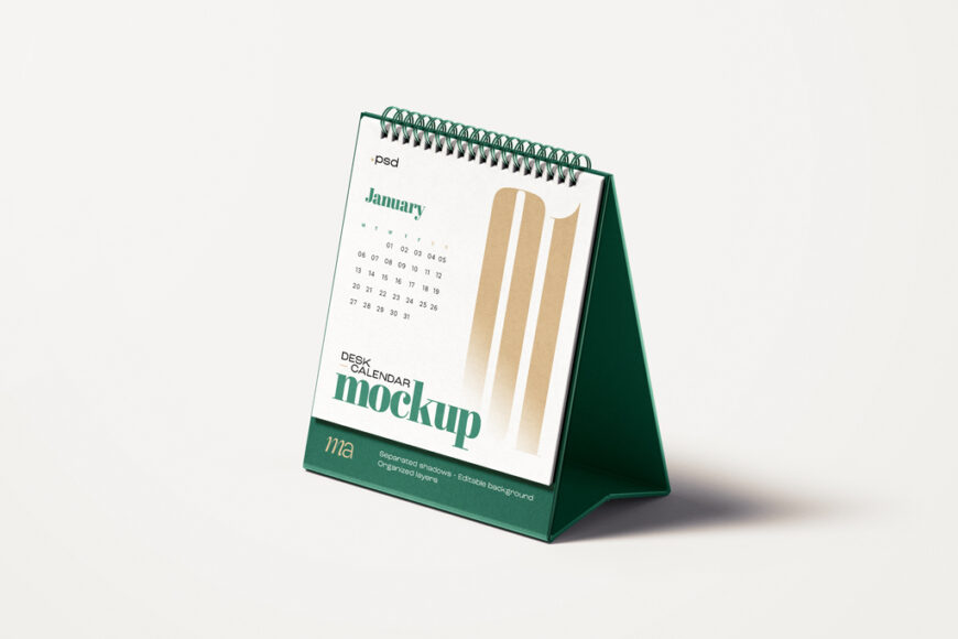 Desk Calendar Mockup Mockup World