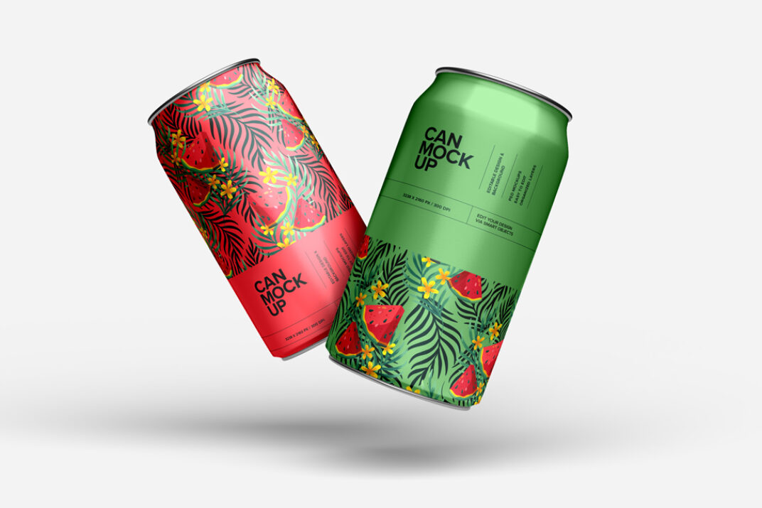 330 ml Can Mockup - Mockup World