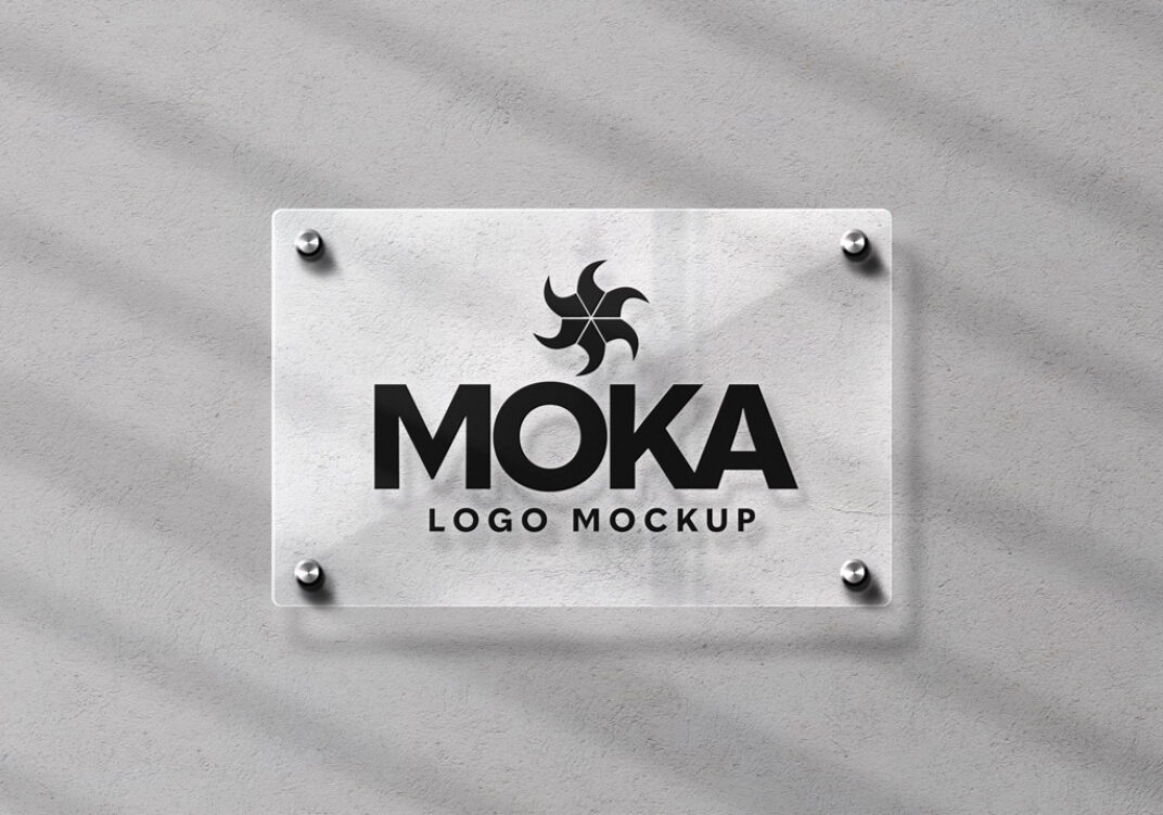 Glass Sign Logo Mockup   Mockup World