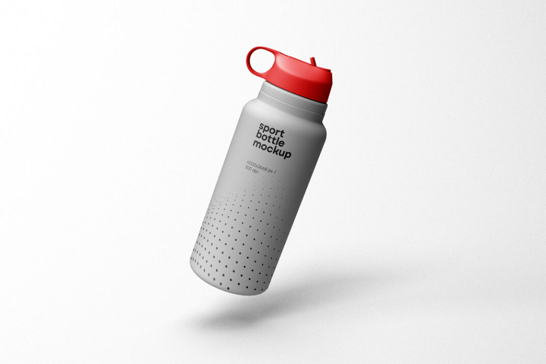 Sport Bottle with Cap Mockup - Mockup World