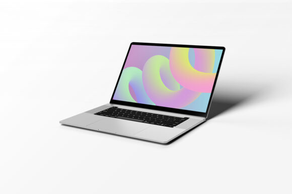 Open MacBook Mockup - Mockup World