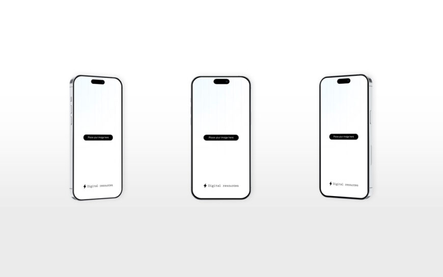 iPhone 14 Pro (3 Perspectives) Mockup - Mockup World