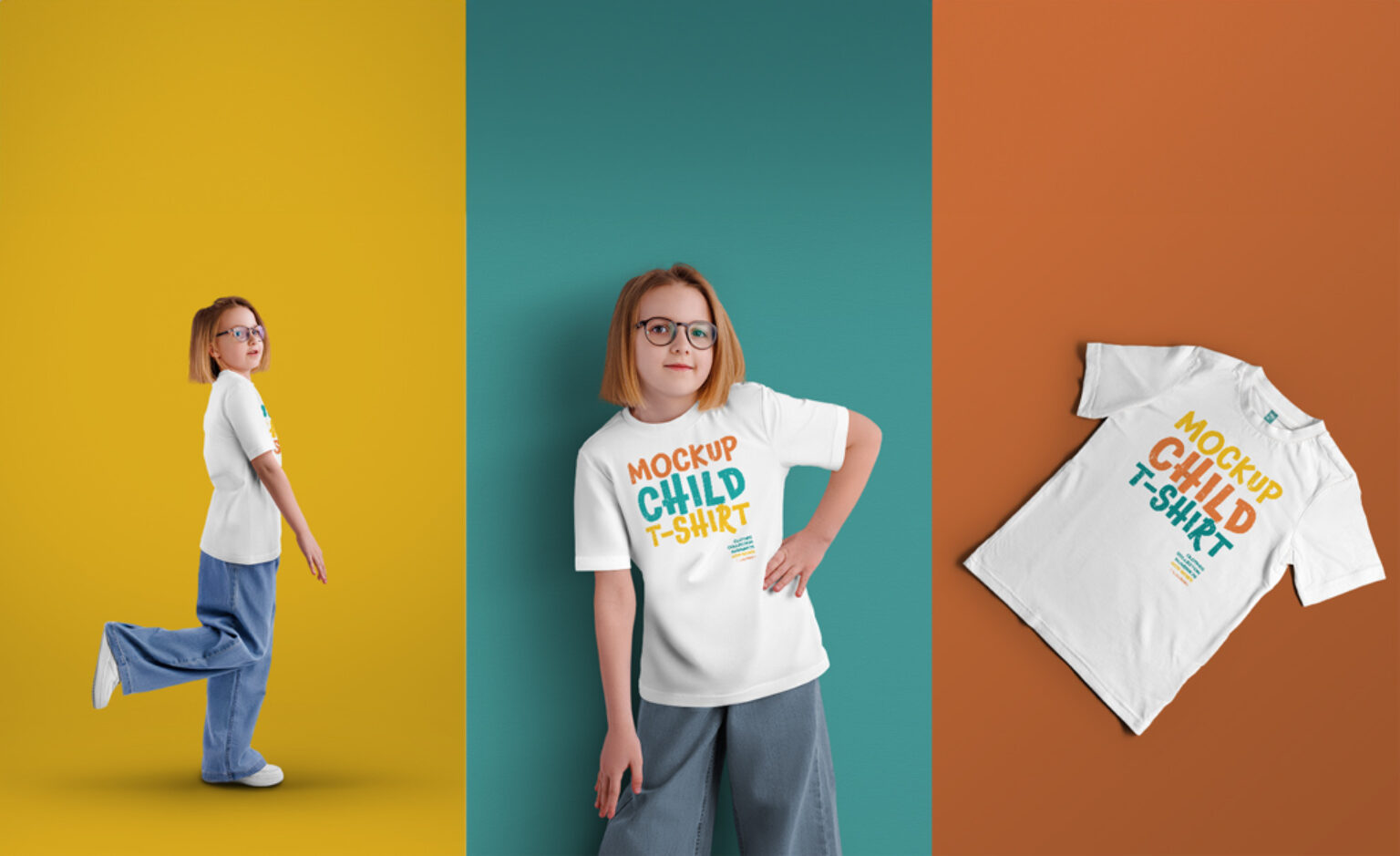 Kid's T Shirt Mock Up Set | Shirt Mockups ~ Creative Market