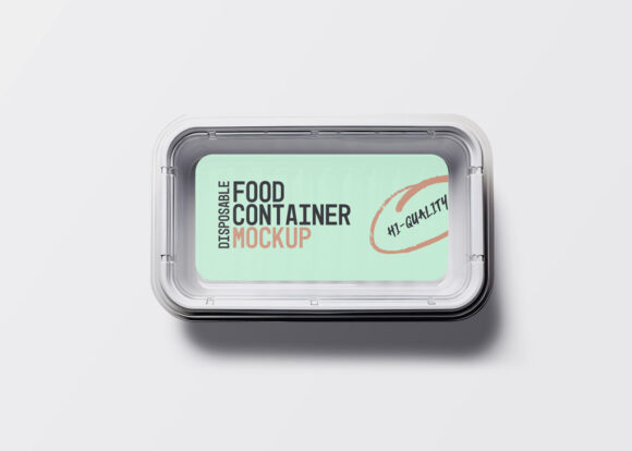 Disposable Plastic Food Container Mockup - Mockup World