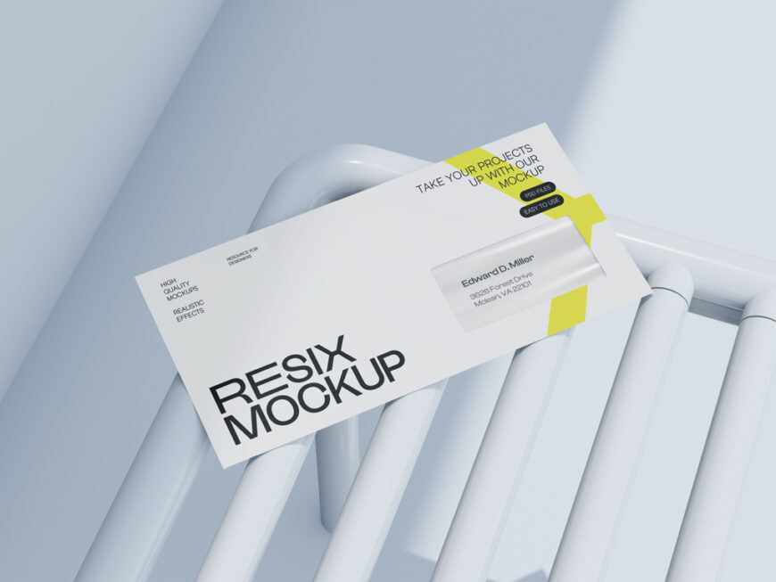 Envelope with Window Mockup - Mockup World